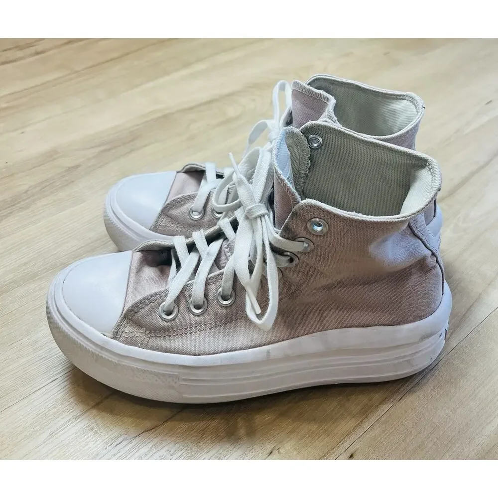 Men’s Size 6.5 - Converse Chuck Taylor All Star Move High Stone Shoe Pink - Picture 8 of 12